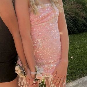 Finesse, Jocelyn Pink Sequin Mini Dress size:XS